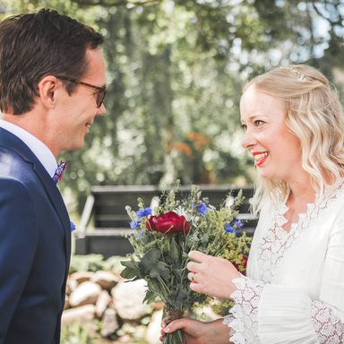 Wedding photo bride and groom Sweden